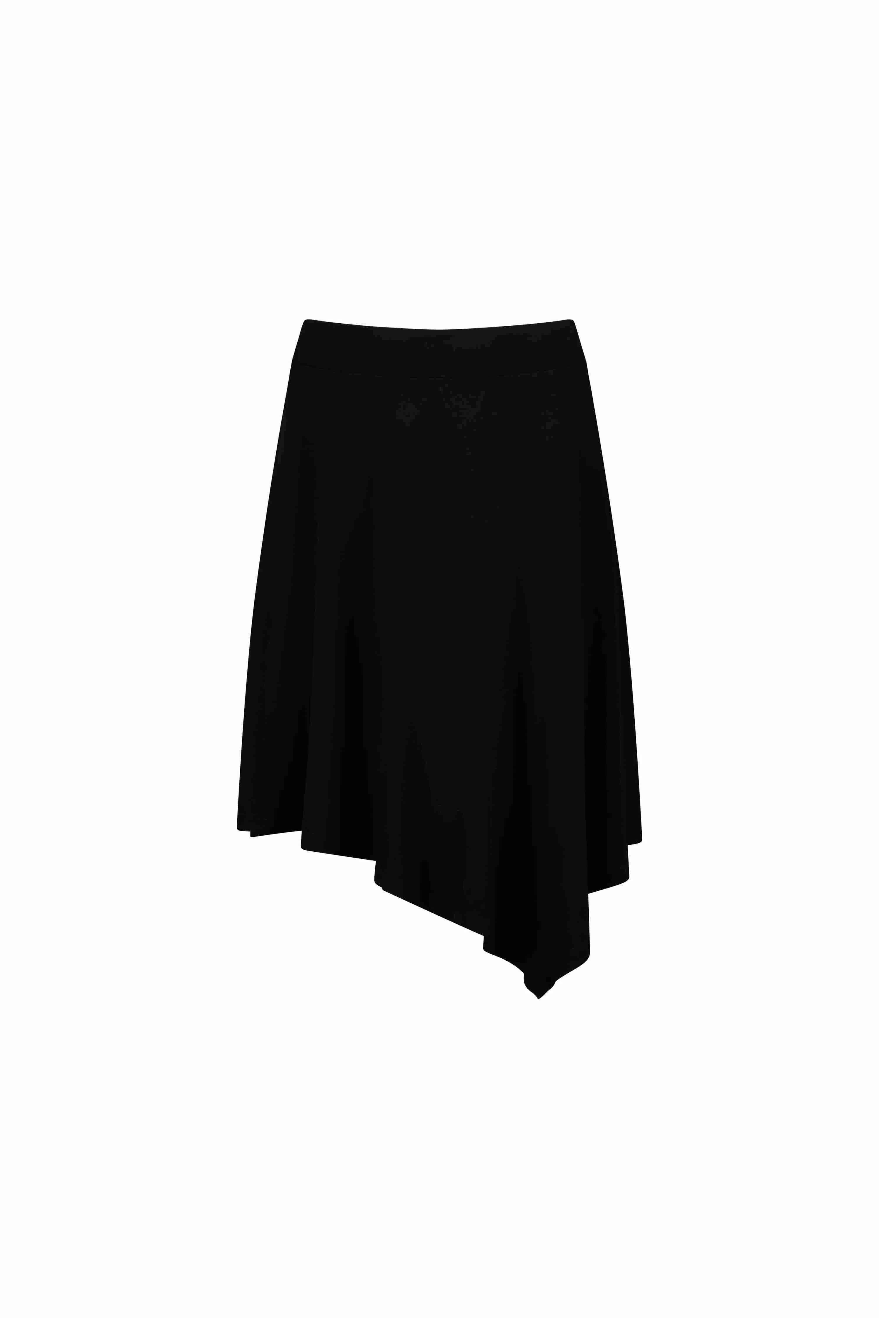 Asymmetric Bamboo Skirt | Black - Image 6