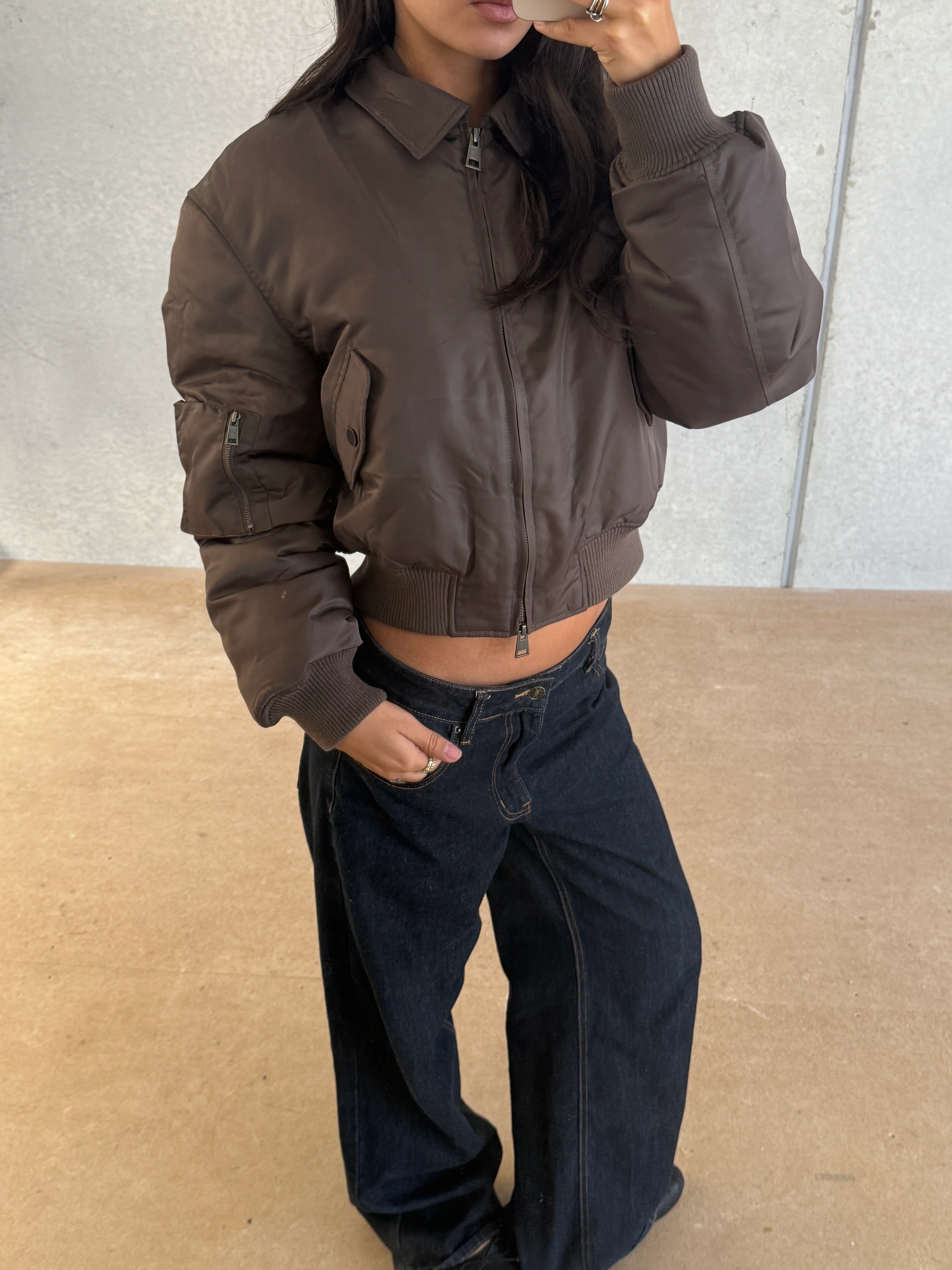 Chocolate Bomber Jacket - Image 10