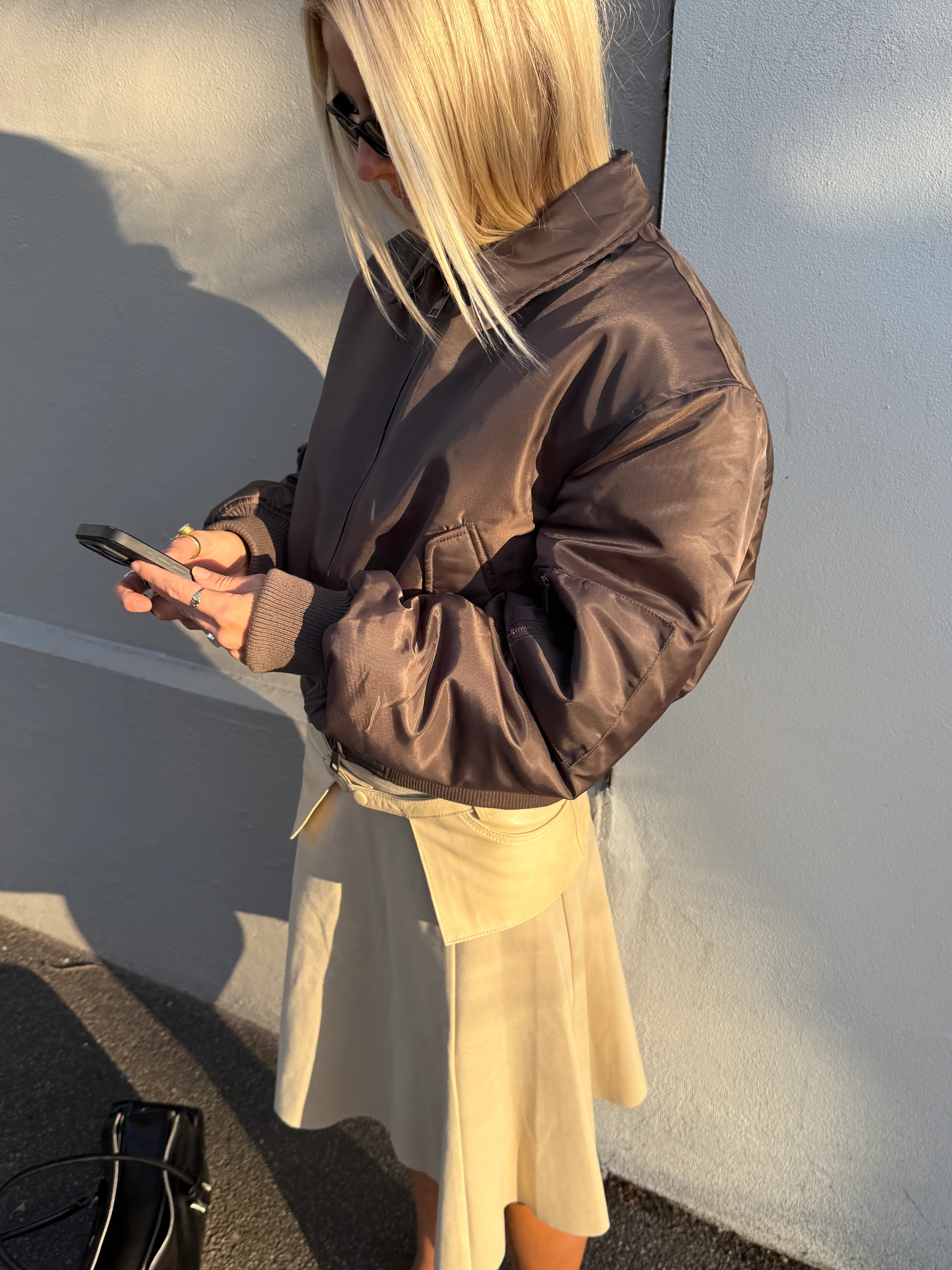 Chocolate Bomber Jacket - Image 3