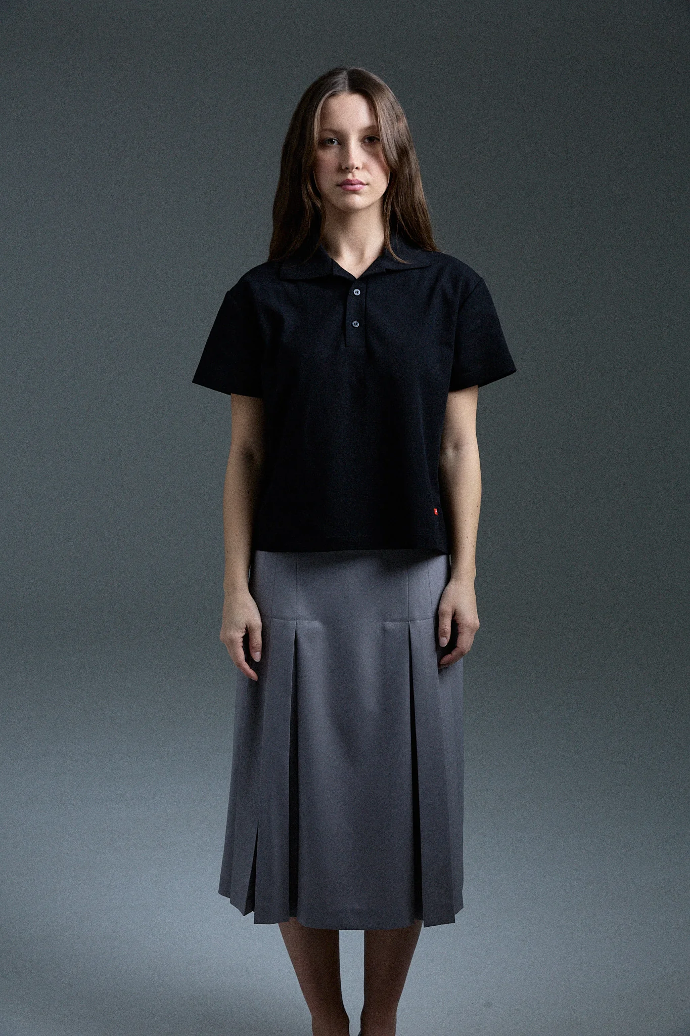 boxy polo - black - Image 5