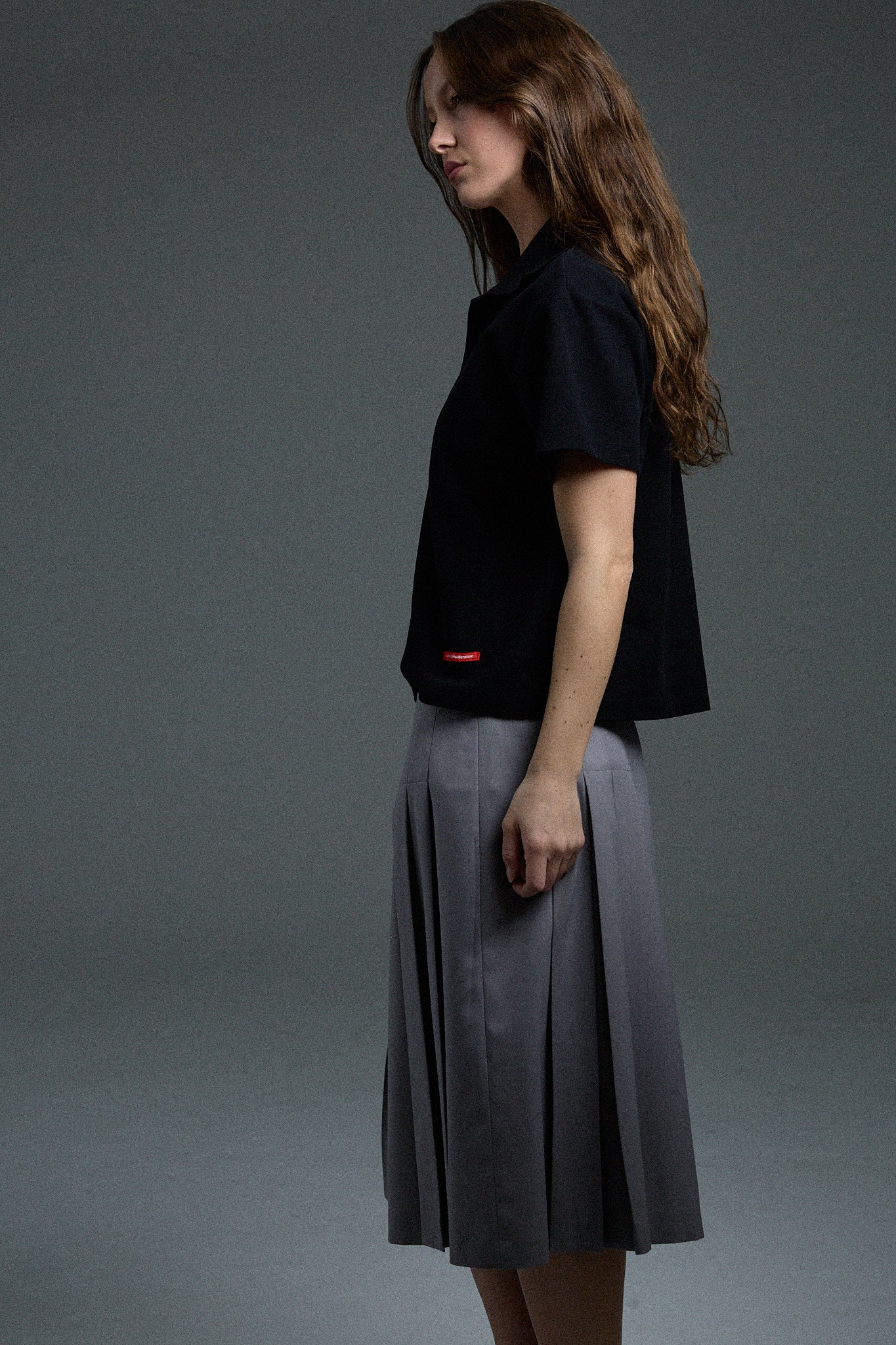 boxy polo - black - Image 6