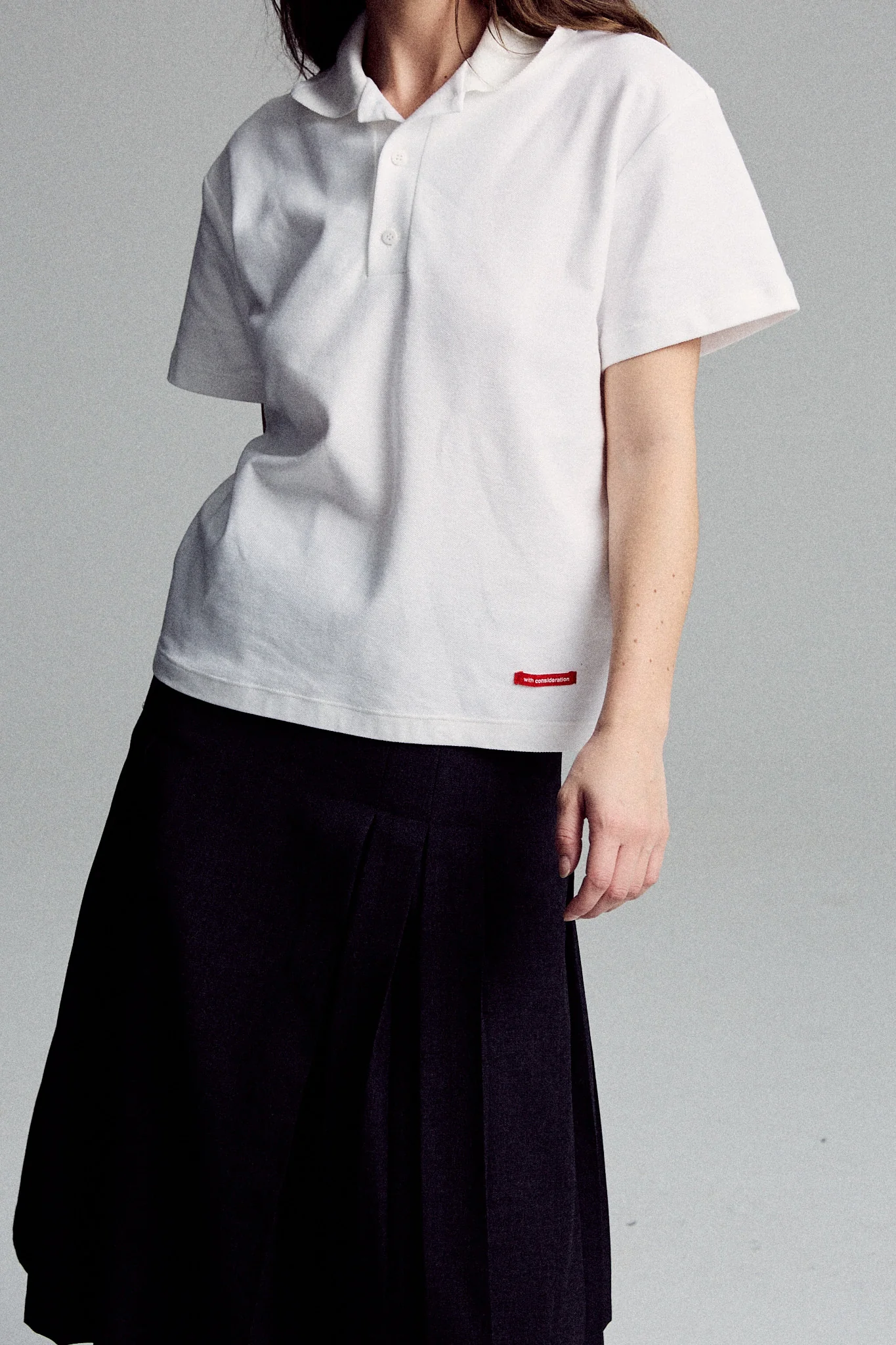 boxy polo - white - Image 3