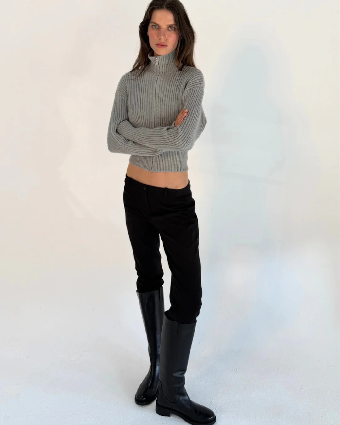 Cotton Cashmere Zip Up - Image 4