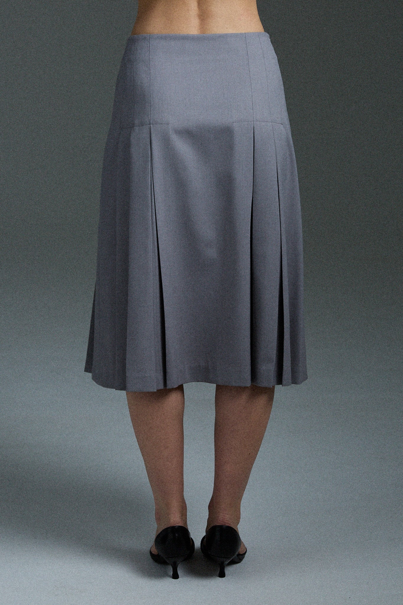 pleated midi skirt - slate - Image 5