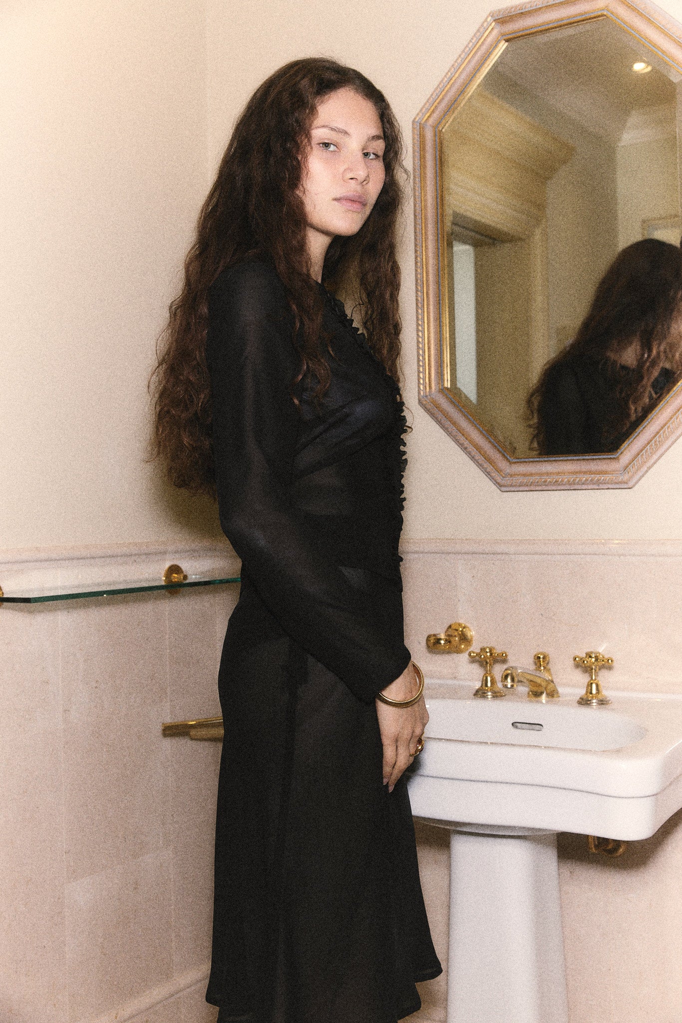 Sheer Midi Skirt | Black - Image 7