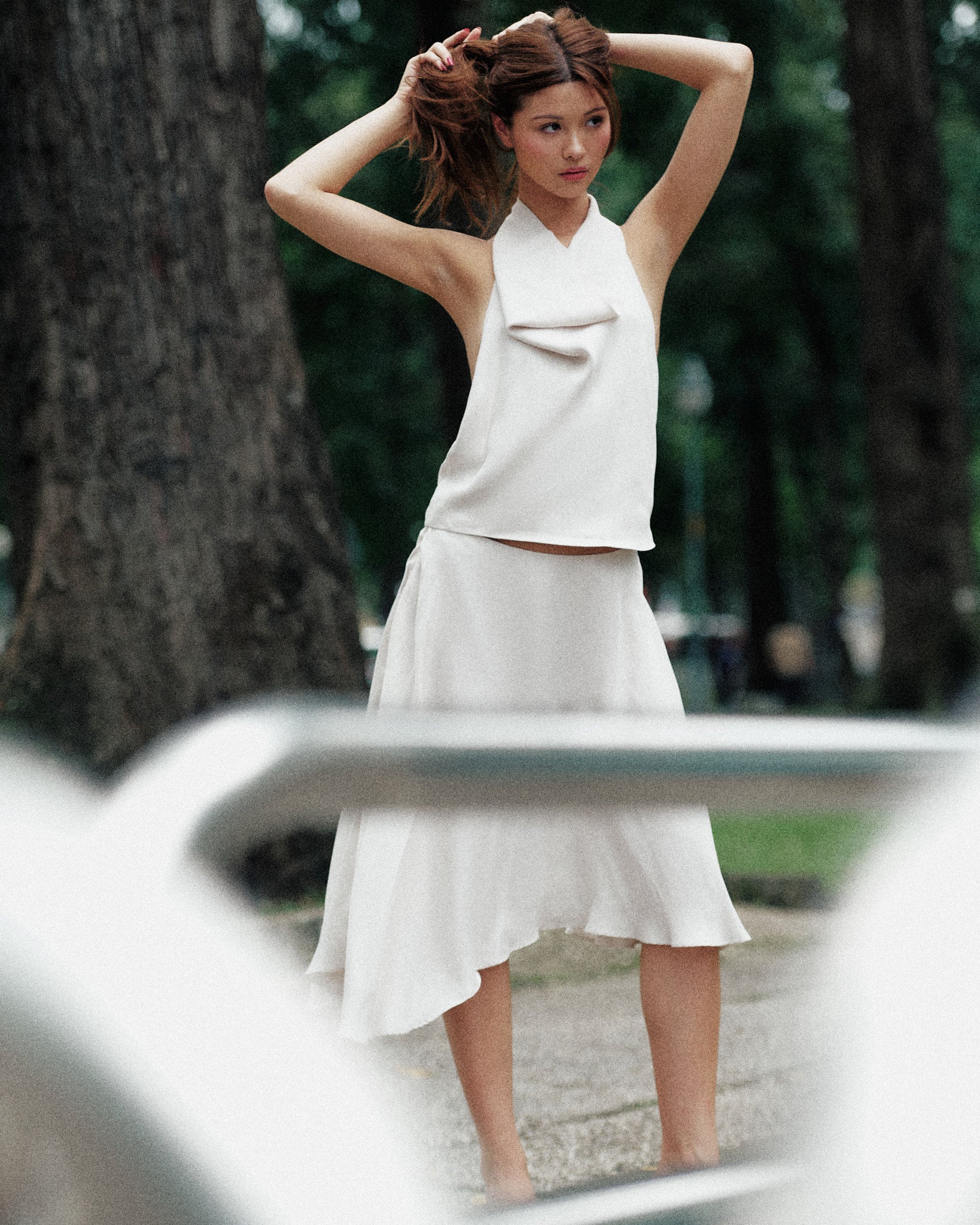 Cowl Neck Halter | Dove - Image 5